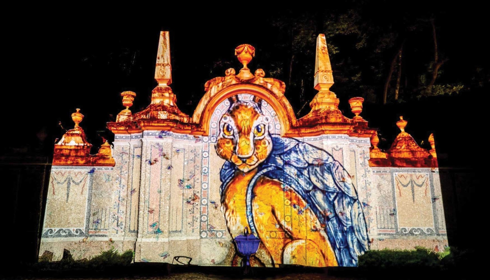 Festina Lente es un proyecto nocturno inmersivo de Vortice Dance Company que utiliz 12 proyectores lser...