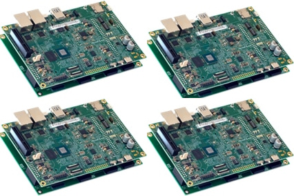 Figura 4: El kit de la placa de evaluacin para el RZ/V2N incluye una placa CPU, una placa de expansin y dos subplacas, junto con un SDK de IA...