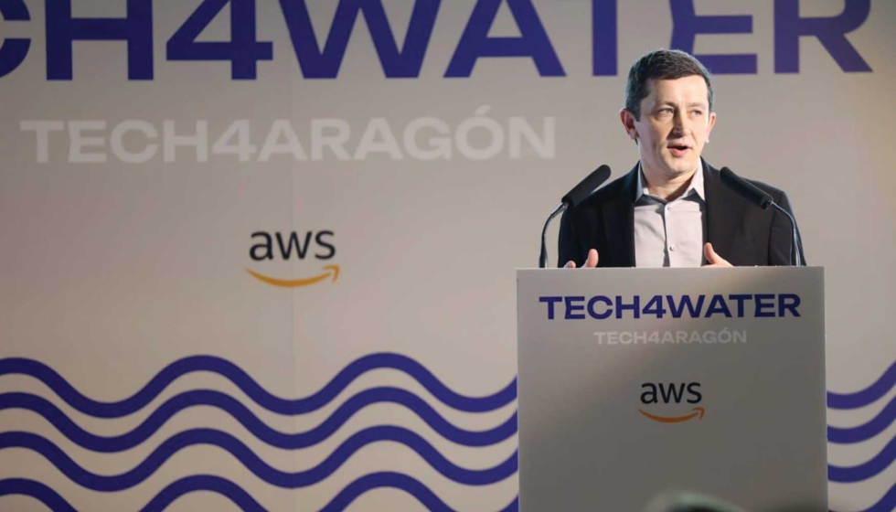 Kevin Miller, vicepresidente global de centros de datos de Amazon Web Services, durante su intervenci�n en Tech4Water. Tech4Arag�n...