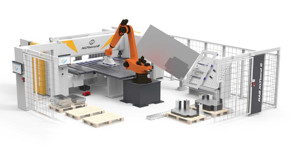 Junto con la solucin de automatizacin RAS LUNA, la XLTbend 2 permite una carga y descarga totalmente automatizada...