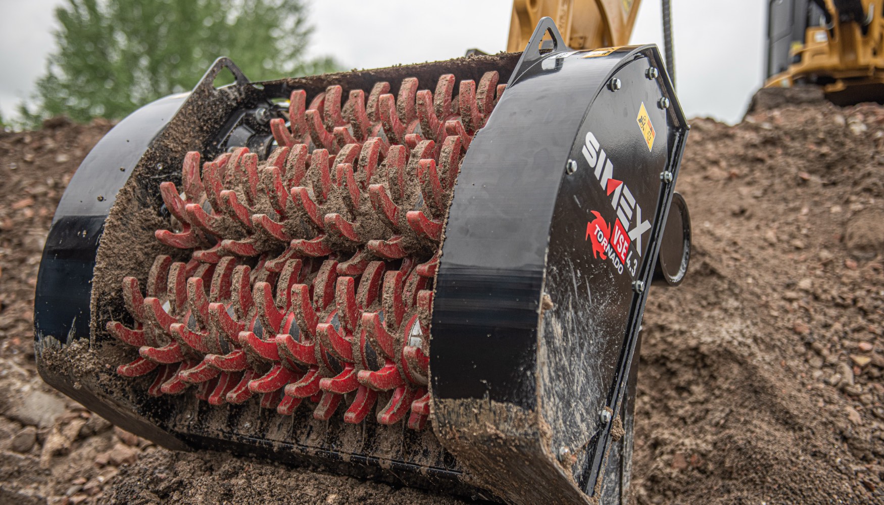 Cuchara cribadora en trabajos de construccion