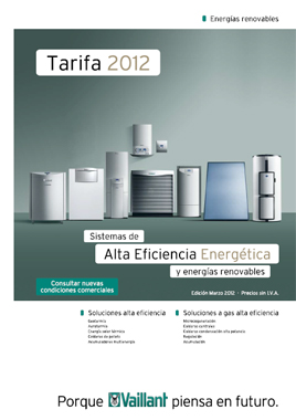 Nueva tarifa de Sistemas de Alta Eficiencia Energtica y Energas Renovables de Vaillant