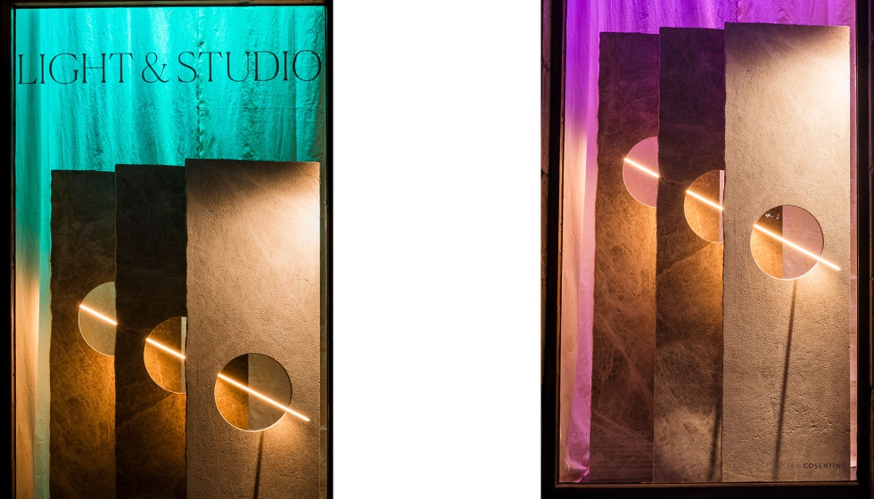 La piedra que habitualmente bloquea la iluminacin, acta en este caso como un filtro que permite el paso de la luz...