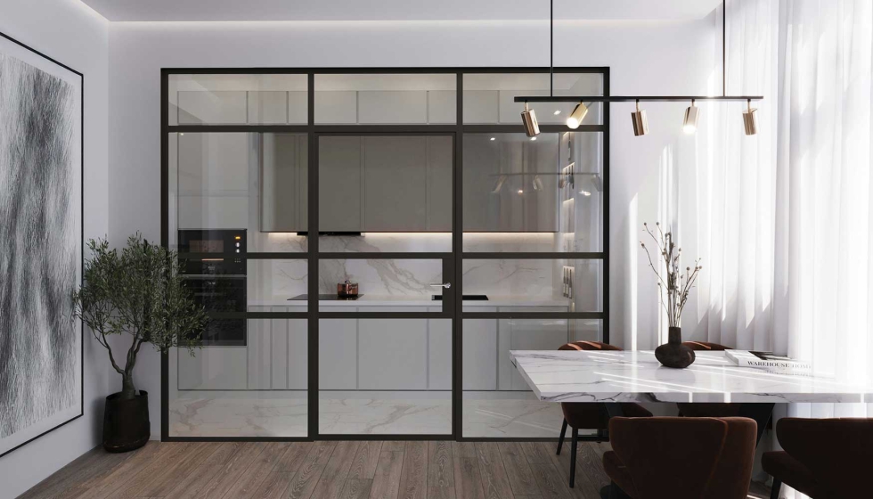 Divisor de interiores de esttica industrial Design 35, de Cortizo