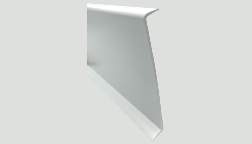 Cubre-zcalo de 100 mm en PVC blanco
