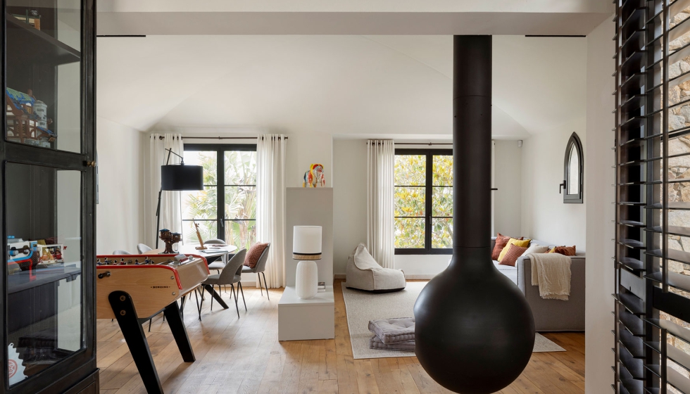 El sal�n social es uno de los espacios m�s remarcables de la casa de invitados adyacentes a la casa principal