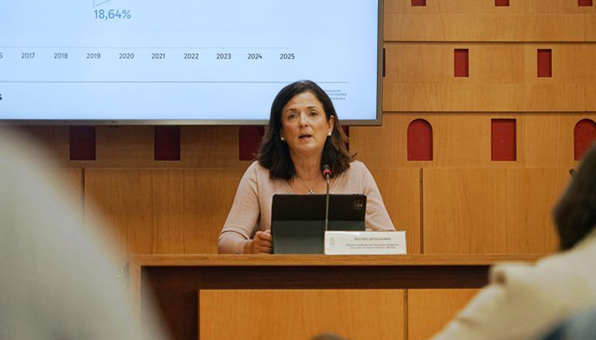 La teniente de alcaldesa y concejala de Espacio P�blico de Vitoria-Gasteiz, Beatriz Artolazabal