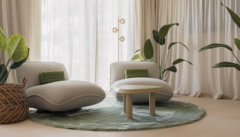 El edificio integra clidos tonos terracota, guios al estilo art dco e ilustraciones originales de Herr Seele