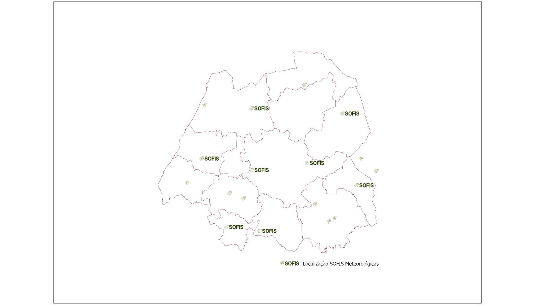Figura 2 - Localizao da rede de estaes meteorolgicas SOFIS em Torres Vedras