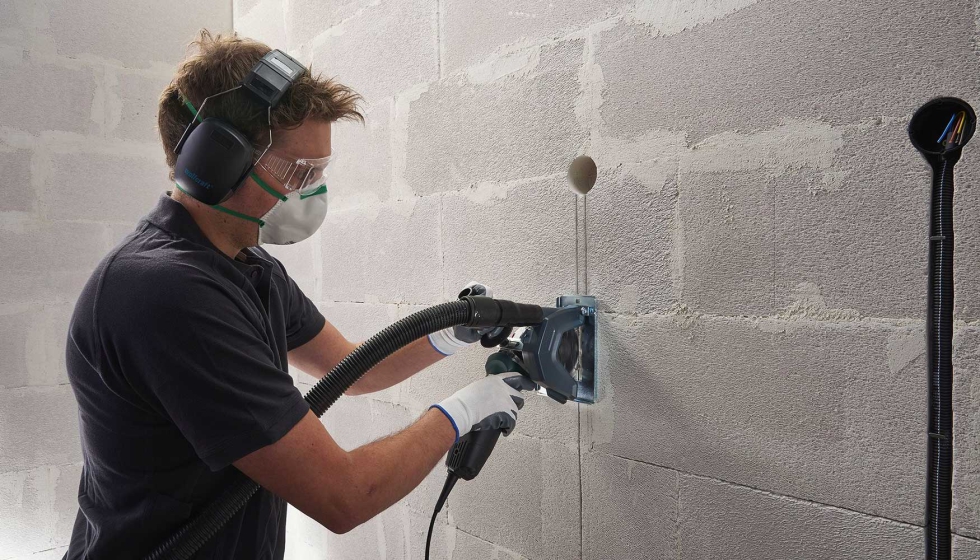 Soporte gua de aspiracin de polvo y gua para amoladora angular. Ref.5017000