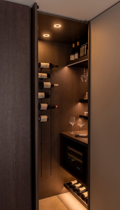 Para los amantes del vino existe la opcin wine cabinet