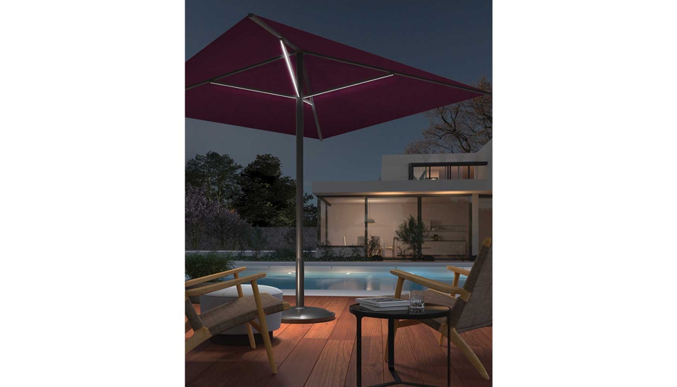 Las prgolas, toldos y cerramientos equipados con iluminacin LED pueden gestionarse desde la misma app MetaHome...