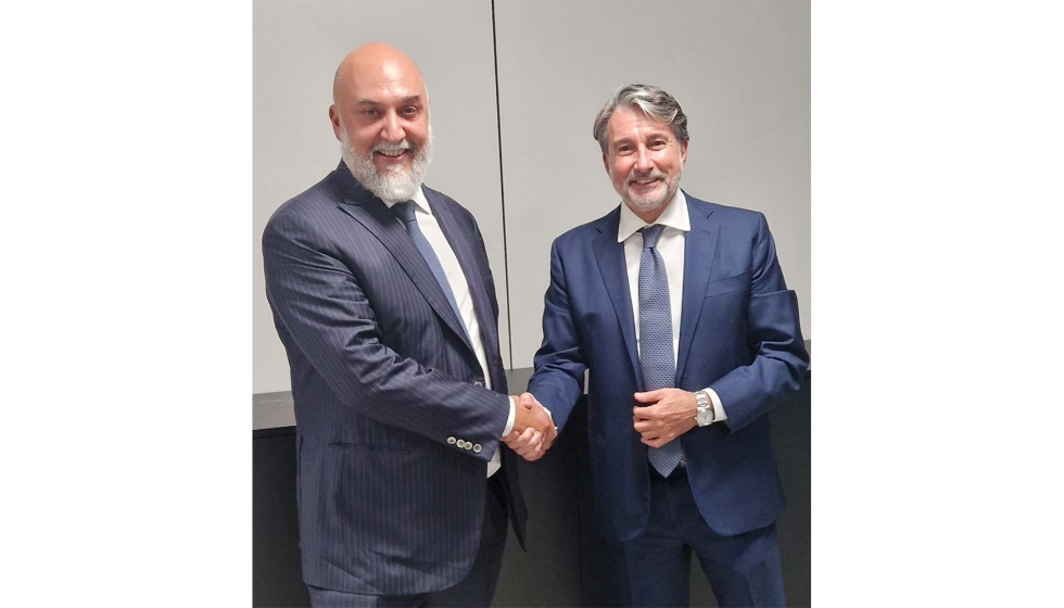 Federico Broccoli, a la derecha, junto a Enrico Aureli, presidente de Acimall