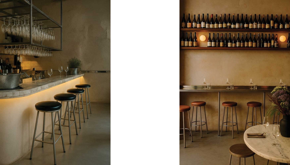 La combinacin de elementos opuestos, como piezas contemporneas y tradicionales o superficies neutras con acabados de piel...