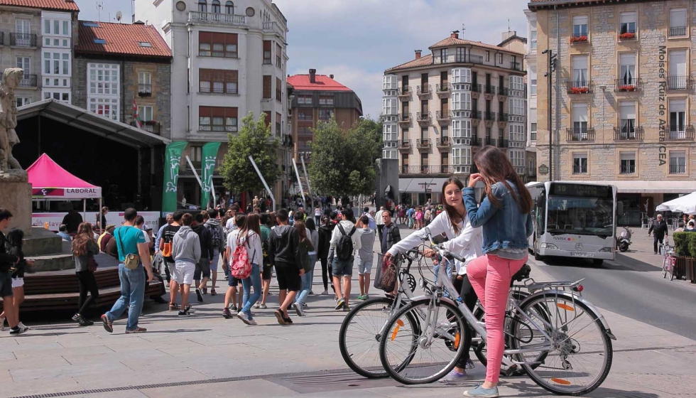 Vitoria-Gasteiz es la nica ciudad espaola que ha entrado en las mejores 30 ciudades ciclistas del mundo. Foto de Moiss Ruiz de Azua...