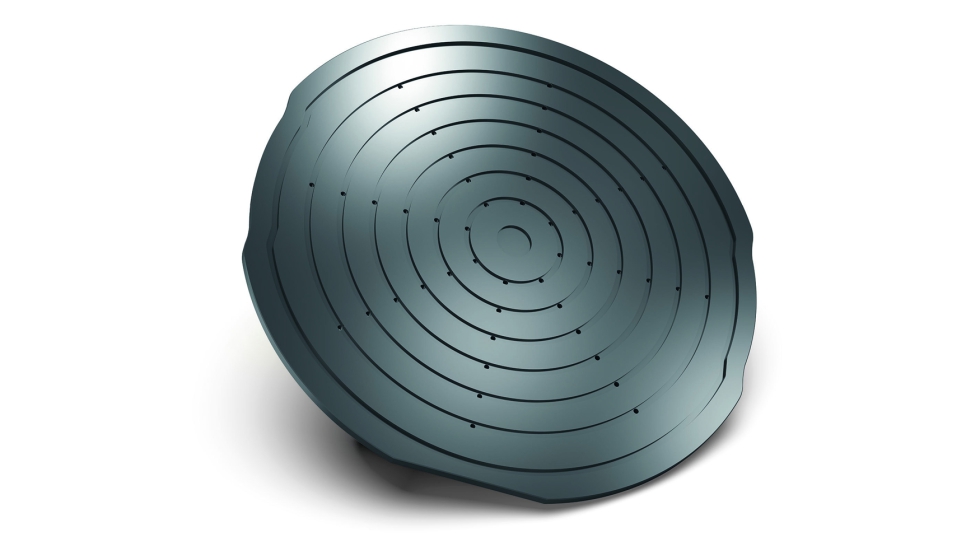 En los sistemas de litografa, las obleas se montan sobre placas de carburo de silicio