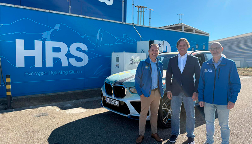 Instalaciones de la Fundacin Hidrgeno Aragn, donde HVR realiz un repostaje a 700 bar