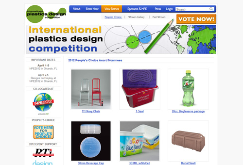 La web muestra fotos e informacin sobre los productos candidatos