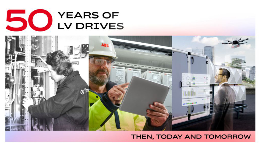 Los Drives de baja tensin de ABB llevan instalados en instalaciones industriales desde 1975 y operativos tras 50 aos