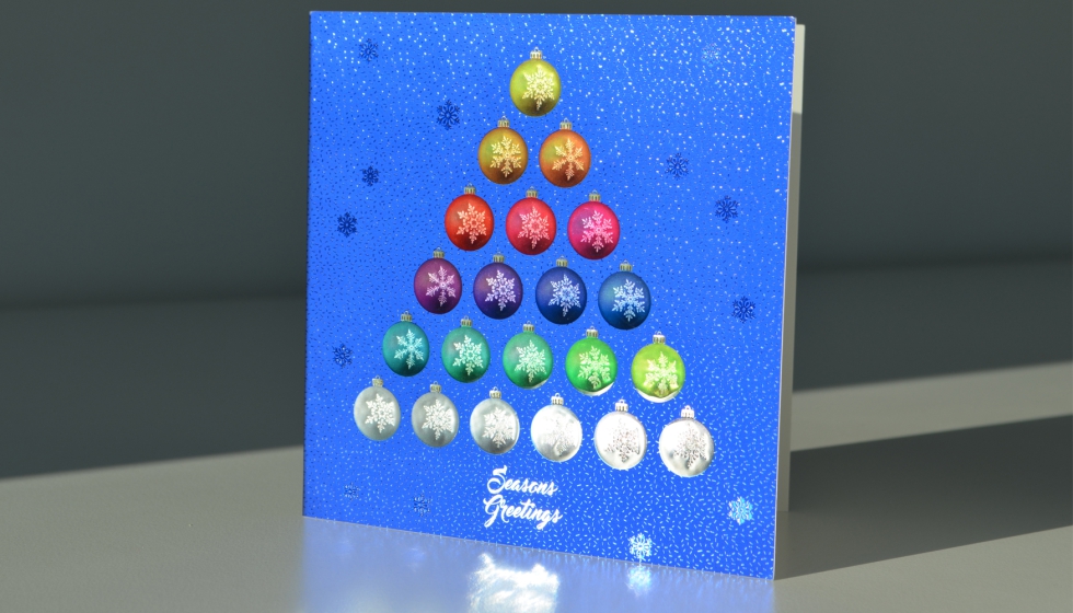 Tarjeta navide�a creada con el nuevo equipo DuSense que permite generar contrastes y relieves