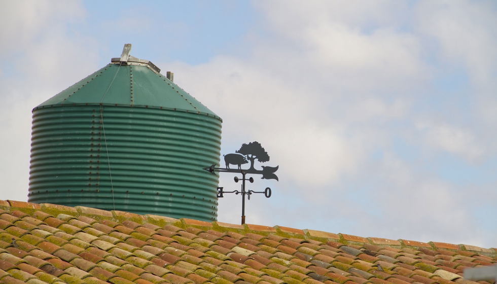 Exterior de una granja porcina