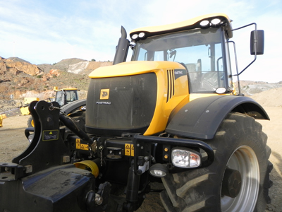 El Fastrac 3220 de JCB, visto de cerca en la cantera de San Jos de Portman