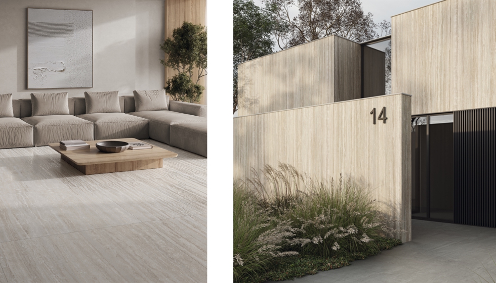 La precisin de las juntas y la continuidad de la grfica permiten percibir el edificio como una secuencia ordenada de planos coherentes y sobrios...