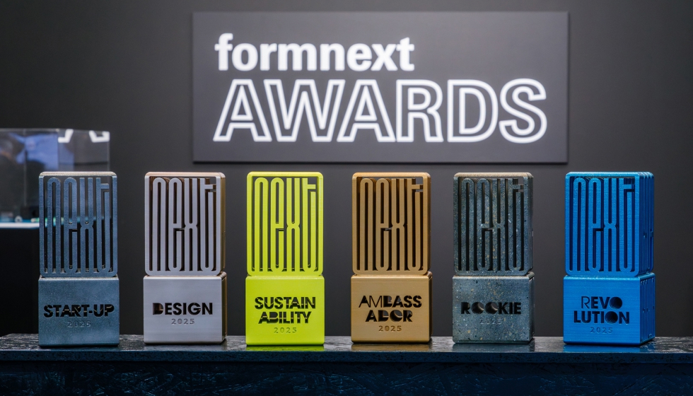 Trofeos de los Formnext Awards, diseados por Sutosuto y producidos por FKM Additive Manufacturing