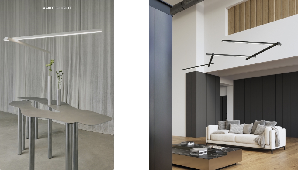 Los mdulos horizontales se articulan en el espacio mediante una conexin magntica pivotante...