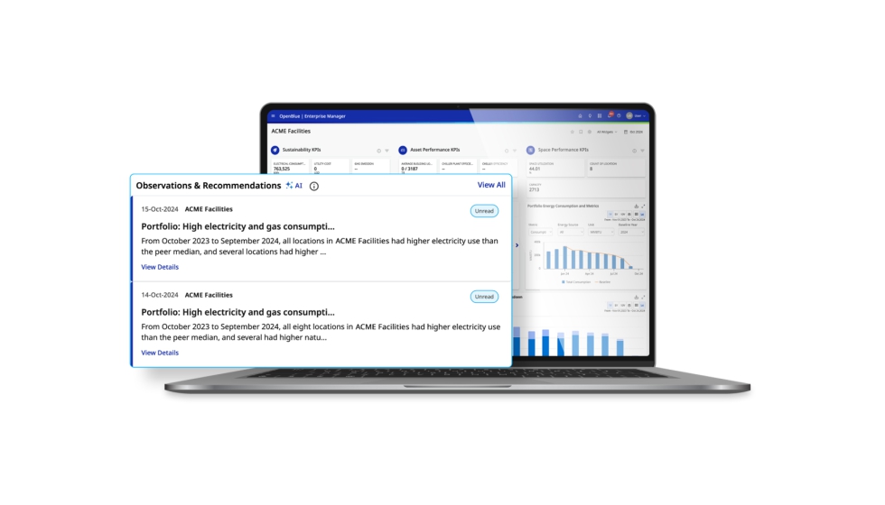 Exemplo de recomendaes de Inteligncia Artificial atravs de Software OpenBlue Enterprise Manager