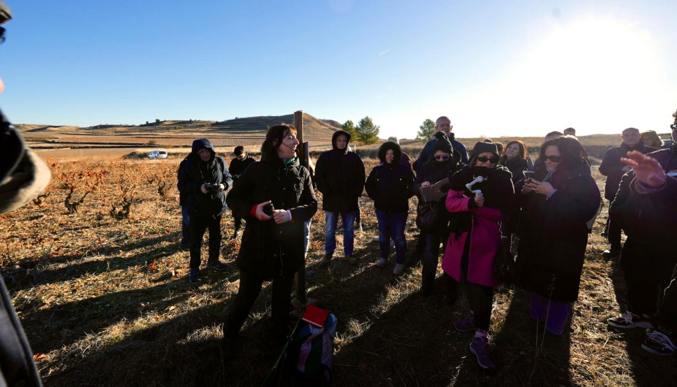 Los asistentes hicieron un recorrido por vias situadas en los alrededores de Munbrega, Acered, Atea y Morata de Jaln