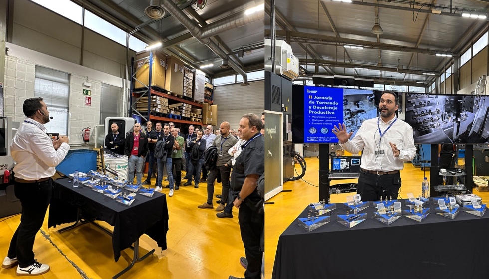 El carcter demostrativo de la jornada permiti seguir, paso a paso, el mecanizado de una pieza y las herramientas utilizadas en cada caso...