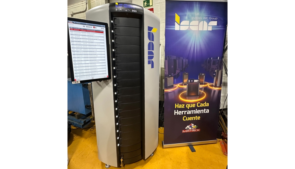 Durante la jornada Iscar expuso tambin su nuevo armario para la gestin de herramientas Matrix 360