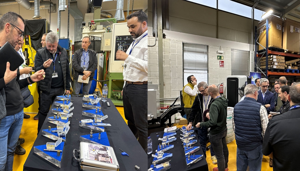 Tras la presentacin, los asistentes pudieron ver de cerca las diferentes herramientas utilizadas y la tipologa de viruta extrada en cada proceso...