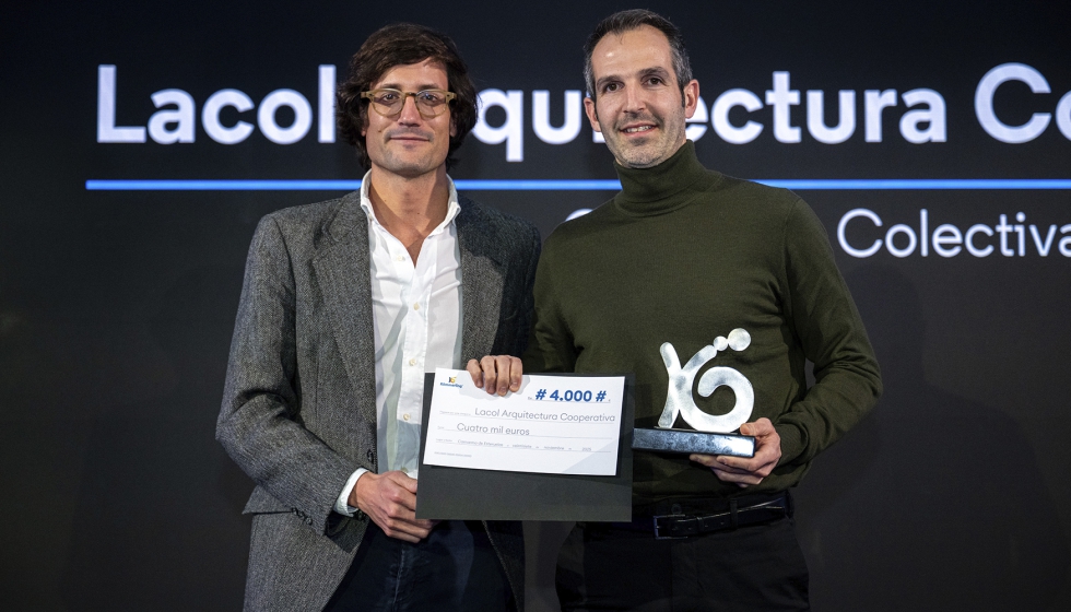 Jos Sanz, jurado premio y director de la oficina de Madrid de Batlleiroig con Jordi Miro, de Lacol estudio...