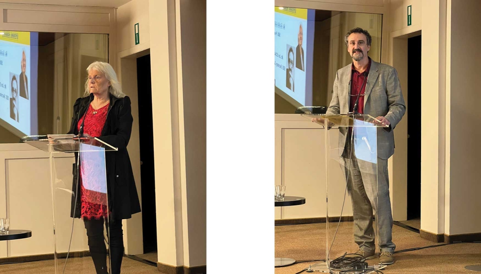 La presidenta de SBS, Gunilla Almgren, y el secretario de SBS, Jon Echanove...