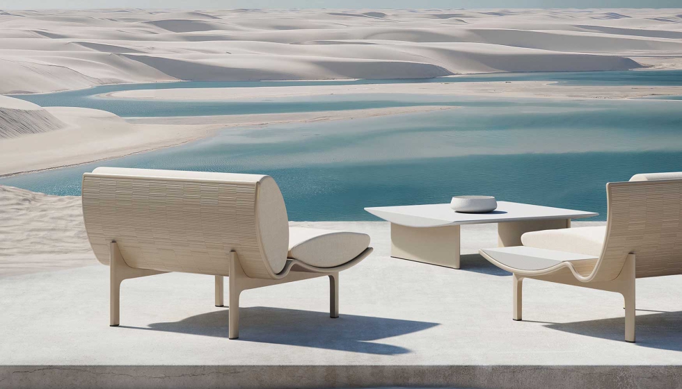 El dise�o del mobiliario est� inspirado en las curvas y texturas de las dunas, dando una sensaci�n de movimiento y equilibrio...