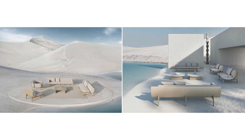 Elaborada en aluminio 100% reciclable, y compuesta por varios tipos de asientos...