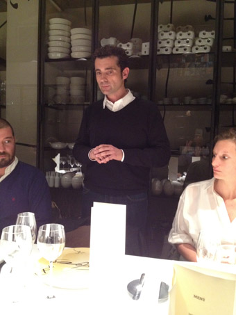 Carlos Fernndez, director comercial de GF Group en Espaa, durante la presentacin ante la prensa en el restaurante Can Fabes...