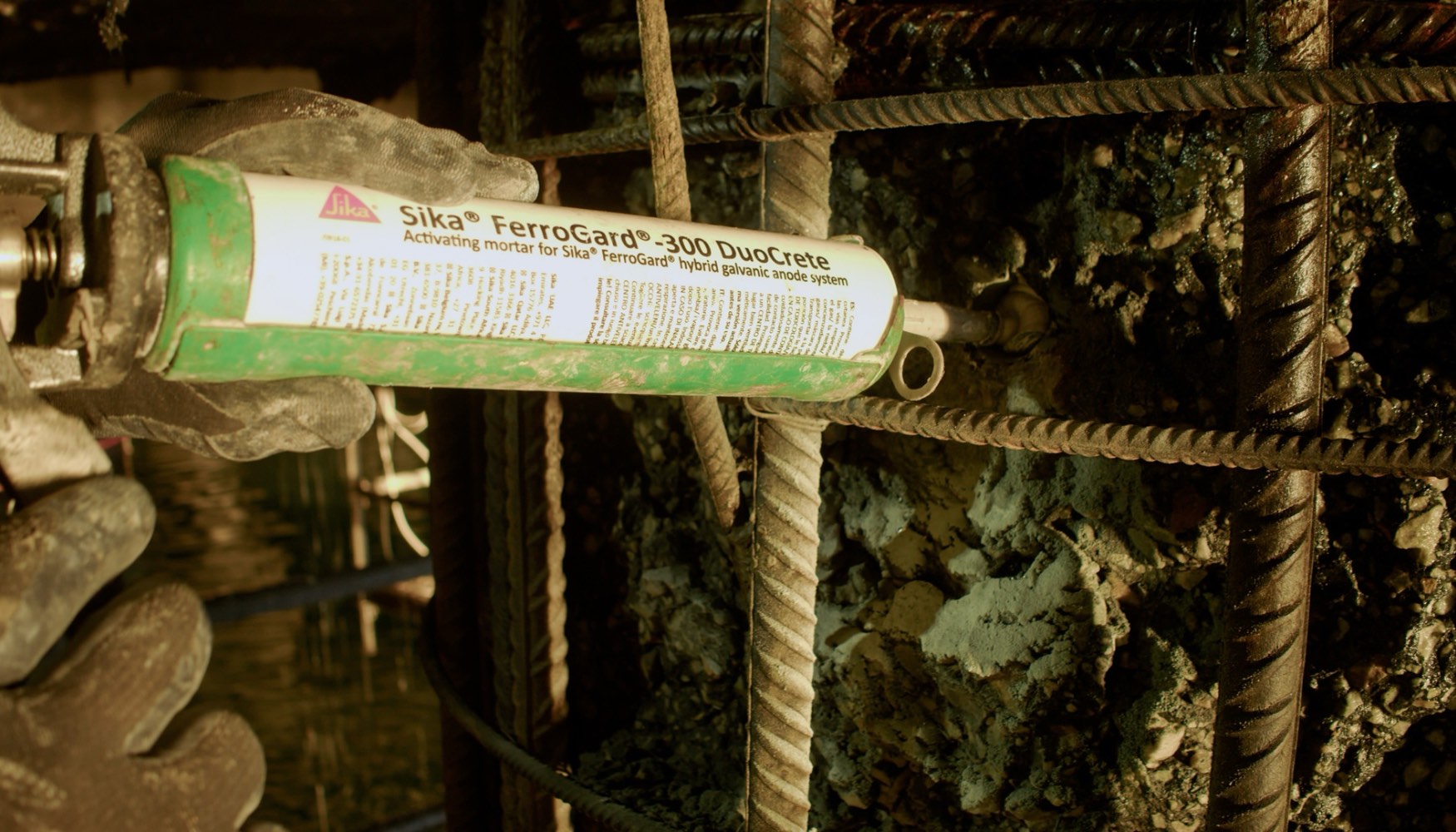 Aplicacin de Sika FerroGard-330 DuoCrete