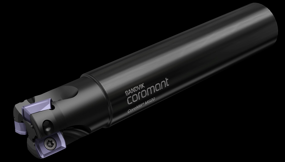 La gama CoroMill MS20 incluye cuerpos de fresa de entre 15,8 y 84 mm y opcin de mango Silent Tools para mejorar la estabilidad...