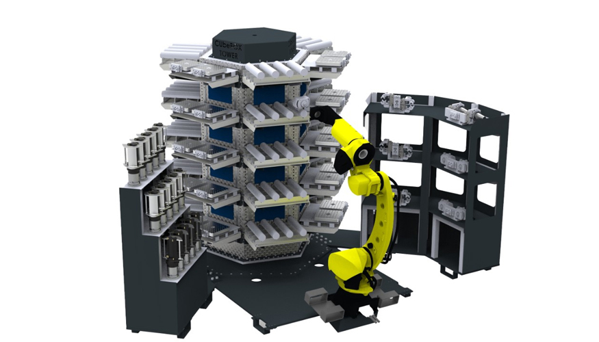 La mquina puede manejar piezas de trabajo ms pesadas y juegos de herramientas ms grandes