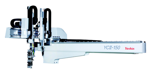 Robot Yushin YCII-150, con dos brazos telescpicos verticales de 2 etapas