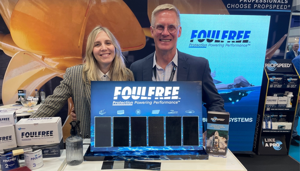 Lina Leks, international marketing director de Propspeed, y Rus Graham, de Rushton Gregory Communications