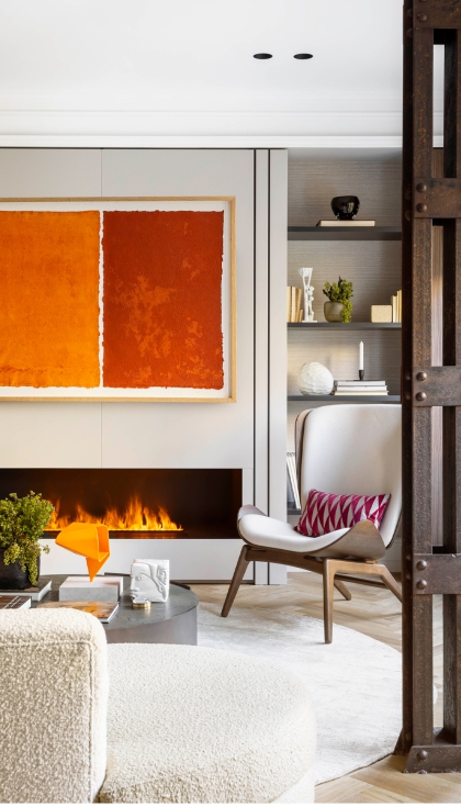 Las maderas nobles, piedras artesanales, textiles naturales y metales clidos crean interiores acogedores y elegantes...