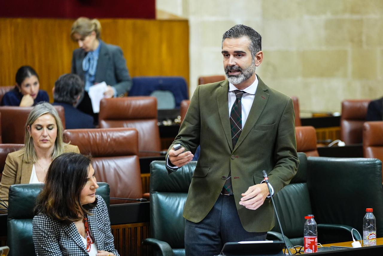 Ramn Fernndez-Pacheco, consejero de Agricultura de la Junta de Andaluca durante su intervencin en el Parlamento andaluz...