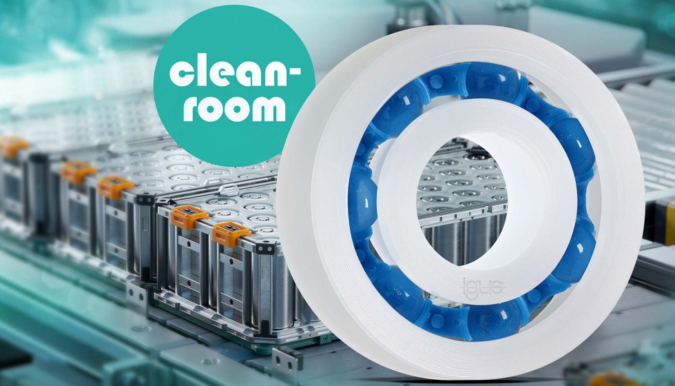 Igus ha desarrollado un nuevo rodamiento de bolas compatible con salas limpias fabricado con plsticos de alto rendimiento resistentes al desgaste...
