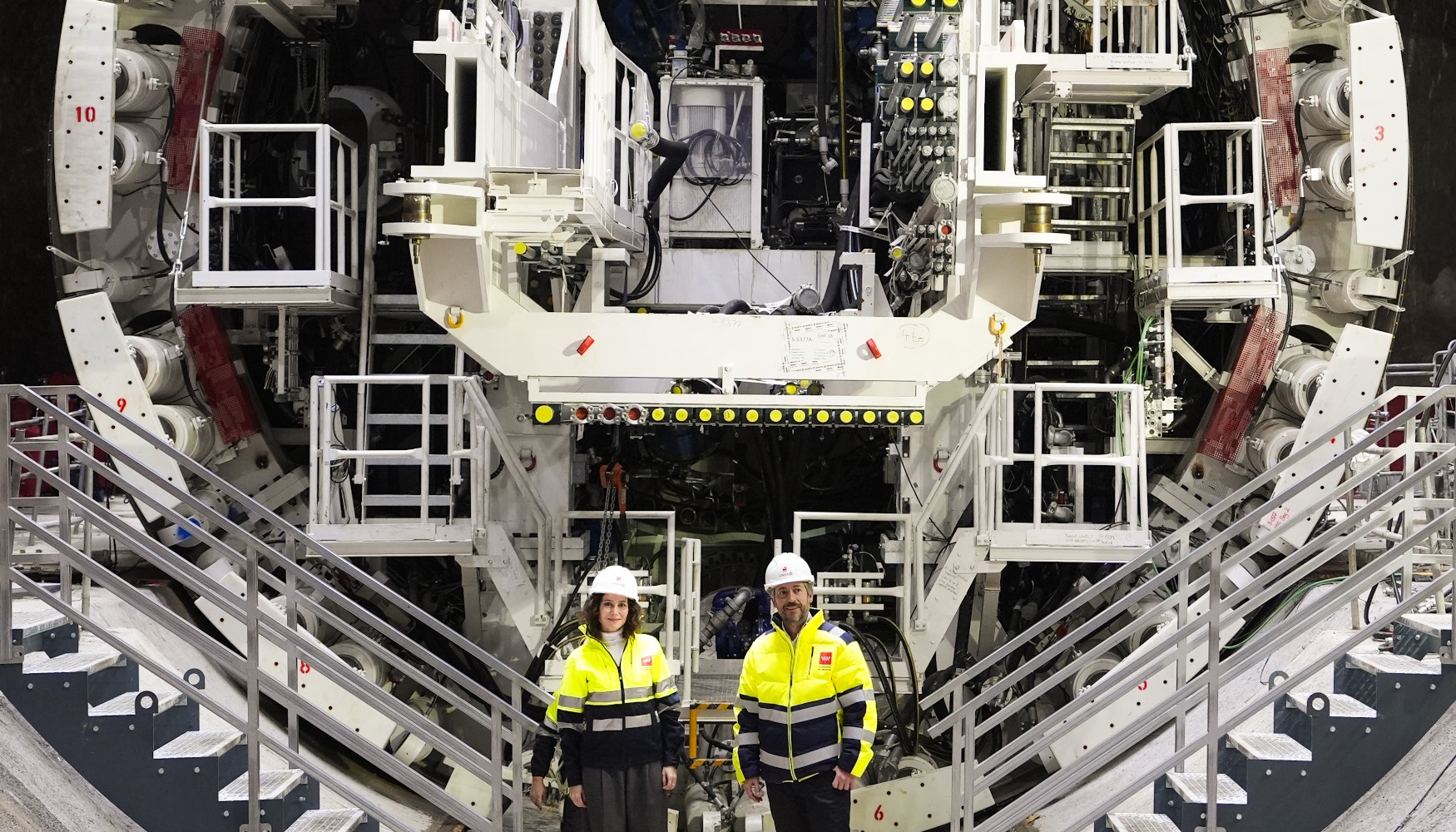 Visita a los trabajos de montaje de la tuneladora Mayrit