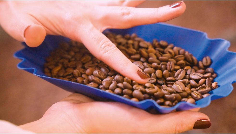 Granos de caf� reci�n tostados