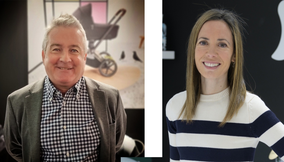 Philippe Darmigny, general manager Spain & Portugal de Cybex, y Pilar Gonz�lez, gerente de Mister Baby
